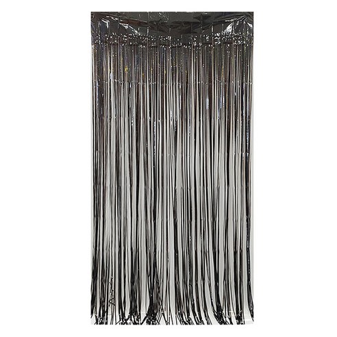 정월마켓 마카롱 할로윈 파티 커튼 1 x 2 m, 블랙, 1개
