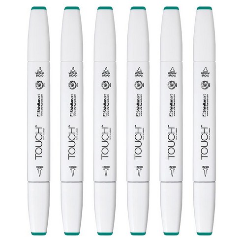 터치 트윈 브러쉬 마카 53 TURQUOISE GREEN, 6개, 1색