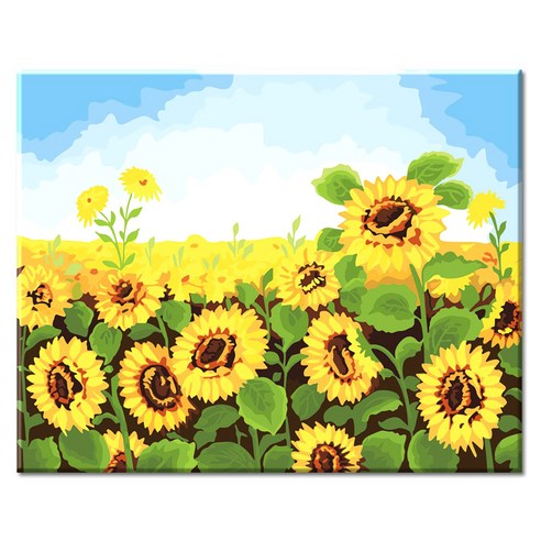 모모픽스페인팅 DIY 명화 그리기 40 x 50 cm, J79 해바라기 향연, 1개