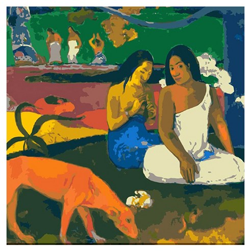 모모픽스페인팅 DIY 명화 그리기 60 x 75 cm, WH08 폴고갱 기쁨, 1개