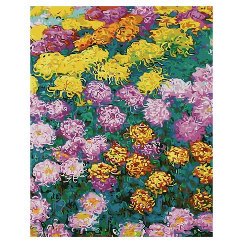 모모픽스페인팅 DIY 명화 그리기 40 x 50 cm, J12 모네 국화침대, 1개