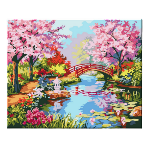 모모픽스페인팅 DIY명화그리기 40 x 50 cm, J60 오리엔탈 가든