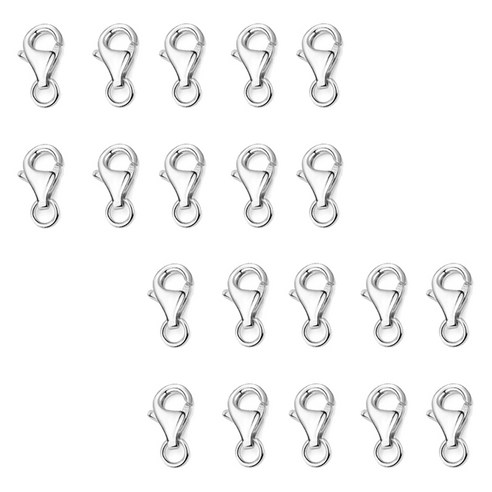 마다꾸미 목걸이 팔찌 연결고리 액세서리 마감장식 부자재, 15 실버, 20개