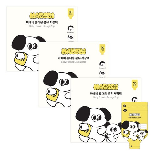 마베비 일회용 분유 저장팩 320ml, 3개, 30매