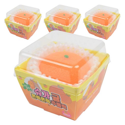 슈가귤 쫀득쫀득 주물럭 슬라임, 랜덤 발송, 170g, 4개