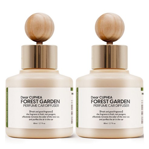 디어쿠페아 차량용 디퓨저 80ml 본품, 2개, 포레스트가든