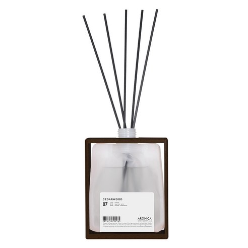 아로니카 내츄럴 우드 다크 코팅 프레임 챕터 디퓨저, 시더우드, 200ml, 1개
