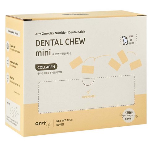 동원아르르 강아지 미니 덴탈츄 60p, 420g, 1개, 콜라겐