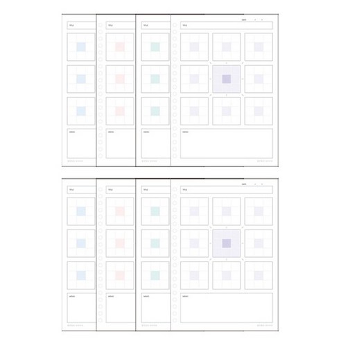 루카랩 생각정리 20공 다이어리 리필속지 만다라트, 2개, 32개입