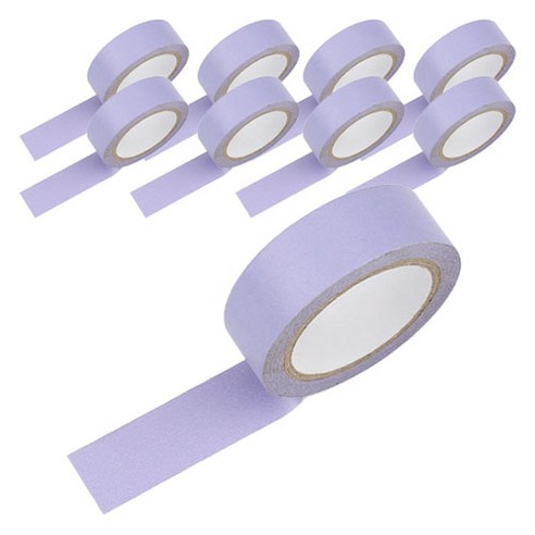 그래다다 컬러 테이프 45mm x 15 mm x 10m, 퍼플, 9개