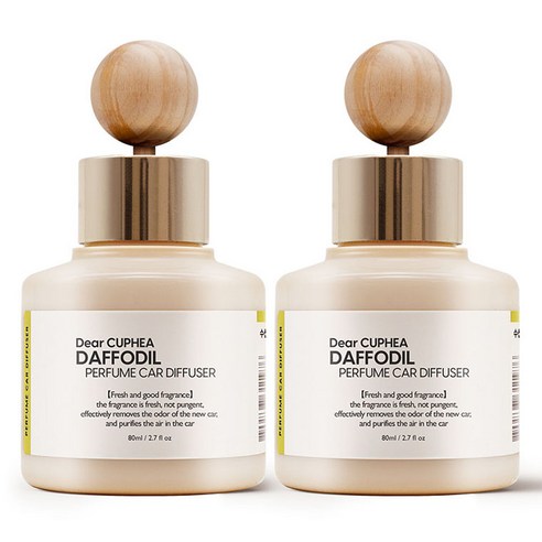 디어쿠페아 차량용 디퓨저 80ml 본품, 2개, 수선화