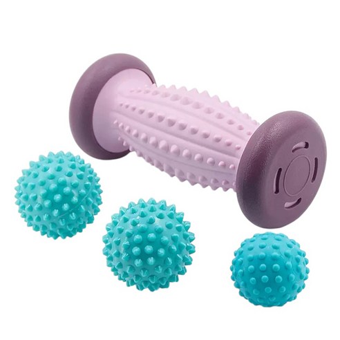 보니토리 손 발 발마사지 롤러 볼 7cm 2p + 도트볼 세트, 핑크, 1세트
