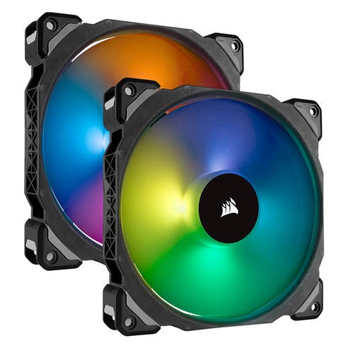 커세어 시스템 쿨러 저소음 140mm FAN / ML 140 PRO RGB 2PACK, 블랙, 1개