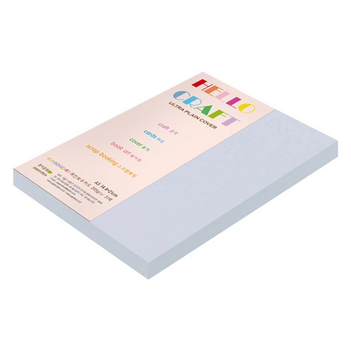 종이문화 레인보우카드 두꺼운 양면카드지 A5 205g 19 미스티블루, 45매