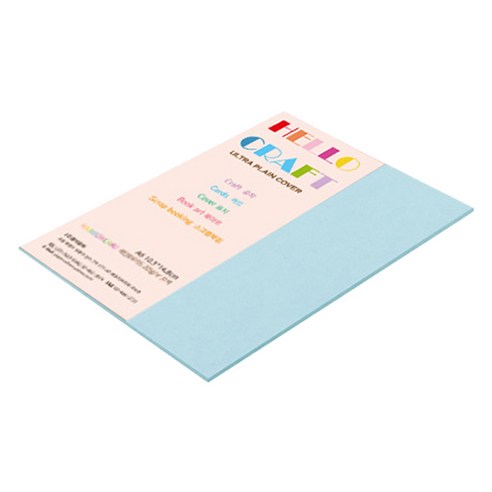 종이문화 두꺼운 양면 레인보우 카드지 No 16 스카이블루 205g A6, 90개