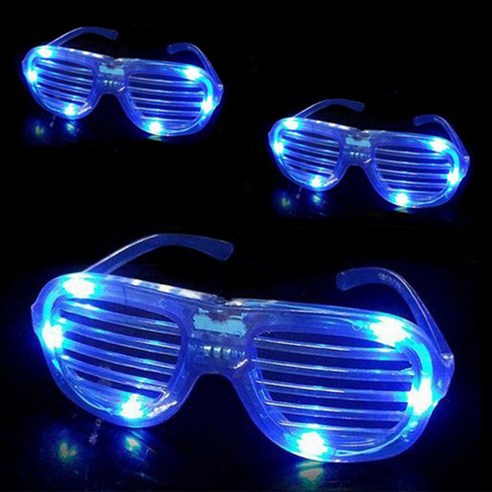 파티공구 LED 셔터 쉐이드 안경, 블루, 3개