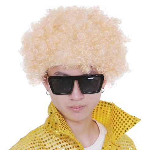 파티공구 삐에로 가발, 골드, 1개