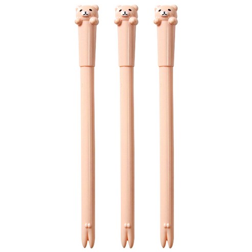 큐티베어 젤펜 0.5mm, 스킨, 3개