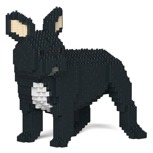 JEKCA 돌아보는 프렌치 불독 강아지 블럭 S, 블랙, 1개