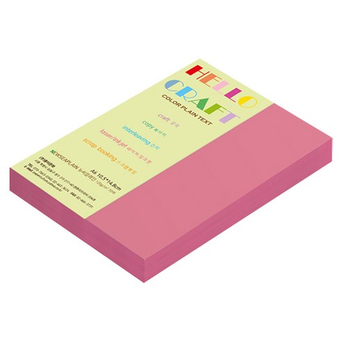 종이문화 뉴씨플레인 얇은 양면색상지 120g No 32 카네이션핑크, 132개