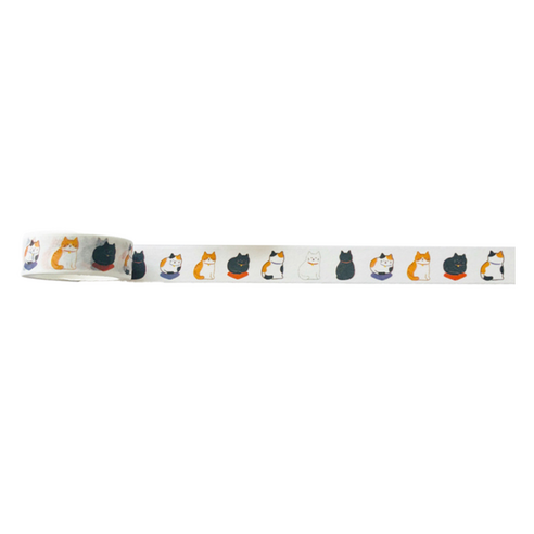 특별한상점 DIY 다이어리꾸미기 테이프스티커 15mm x 5m, 앉아있는고양이, 1개