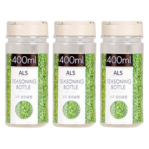 리빙패밀리 3구 조미료 통, 400ml, 3개