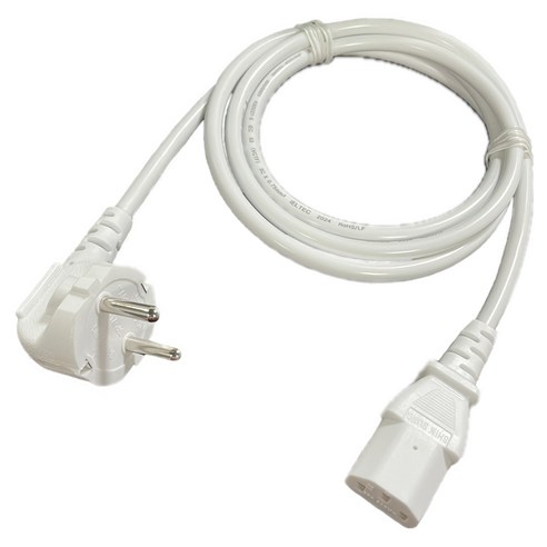애니포트 플러스 0.75SQ 250V 10A 국산 컴퓨터 파워 코드 흰색, 1개, 1.5m