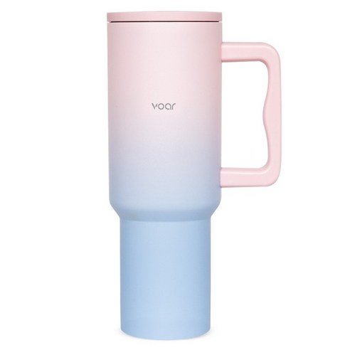 보아르 스텐 보온 보냉 대용량 손잡이 투웨이 텀블러, 레인보우, 1.18L, 1개