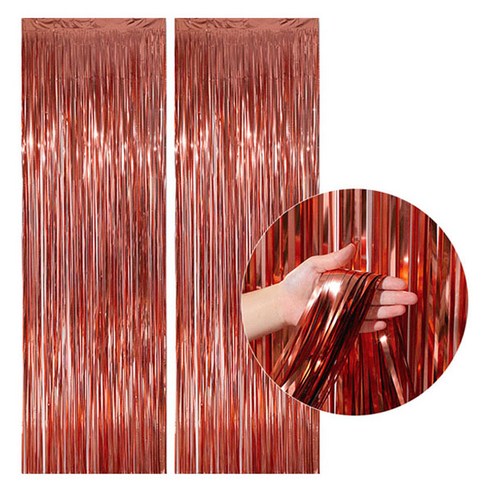 피앤비유니티 파티커튼 3m 2p, 10 유광 로즈골드, 1개