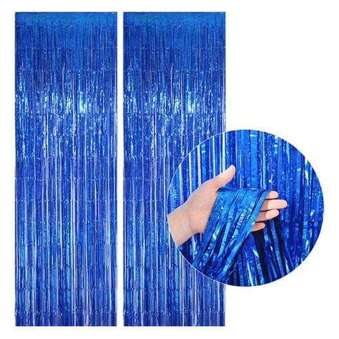 피앤비유니티 파티커튼 3m 2p, 21 홀로그램 블루, 1개