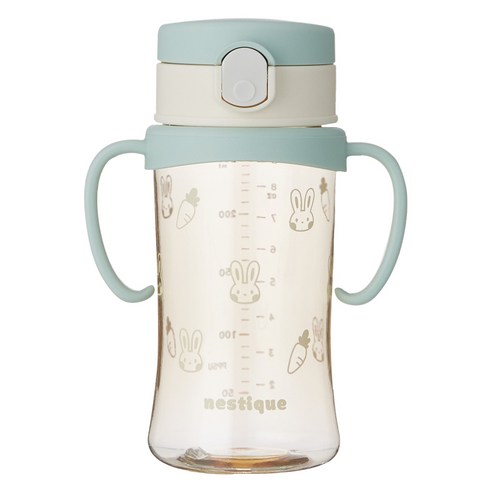 네스틱 유아용 스위치 PPSU 원터치 빨대컵 260ml, 1개, 민트