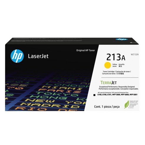 HP 정품 토너 W2132A No.213a, 옐로우, 1개