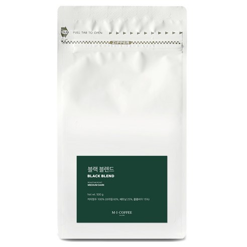 엠아이커피 블랙 블렌드, 홀빈(분쇄안함), 500g, 1개