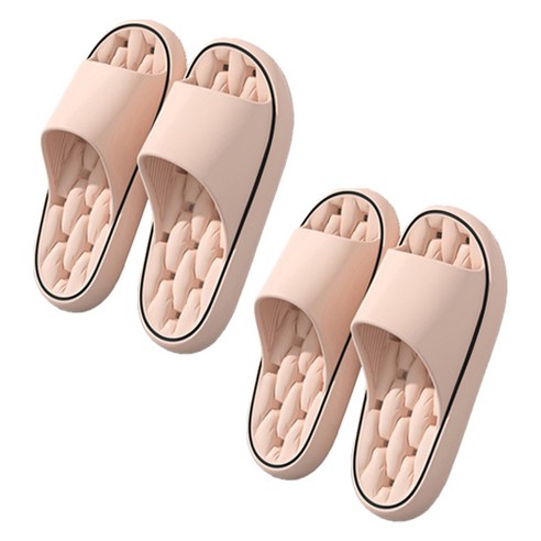 메가잇템 여성용 에바 논슬립 푹신 물빠짐 욕실 슬리퍼, 핑크, 2개