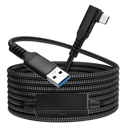 스페이스쉴드 Meta Quest3 호환 60W 5Gbps VR 증폭 리피터 충전 링크 케이블 USB A타입 to C타입 5m