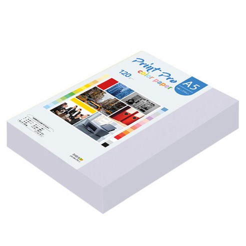종이문화 프린트프로 칼라복사지 120g No 20 라일락 320p, A5, 1개