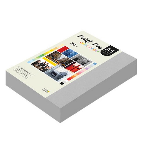 종이문화 프린트프로 칼라복사지 No 31 그레이, A5, 500개