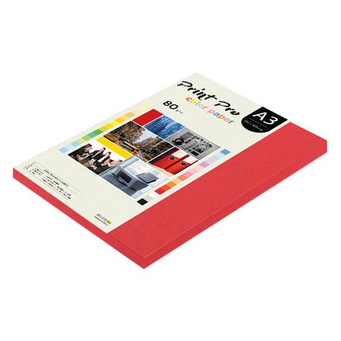 종이문화 프린트프로 칼라복사지 No 29 레드, A3, 125개