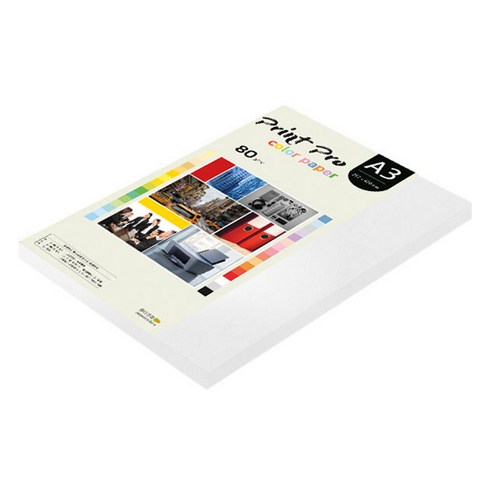 종이문화 프린트프로 칼라복사지 No 30 스노우화이트, A3, 125개