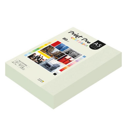 종이문화 프린트 프로 칼라 복사용지 No 18 라이트그레이 80g, A5, 500개