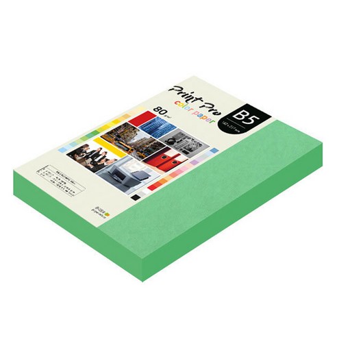 종이문화 프린트프로 칼라복사지 No 11 딥그린, B5, 340개
