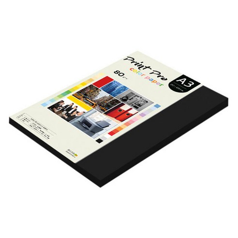 종이문화 프린트프로 칼라복사지 No 32 블랙, 125개, A3