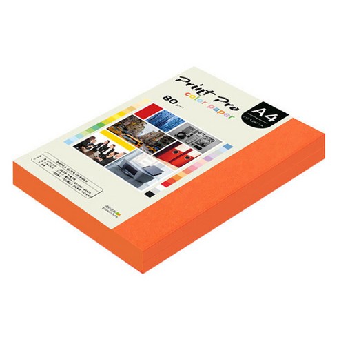 종이문화 프린트프로 칼라복사지 No 28 로얄오렌지, A4, 250개