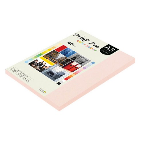 종이문화 프린트프로 칼라복사지 No 22 라이트핑크, A3, 125개