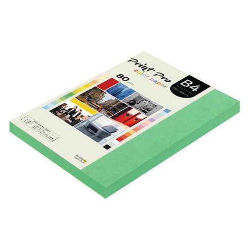 종이문화 프린트 프로 칼라 복사용지 No 11 딥그린 80g, B4, 170개