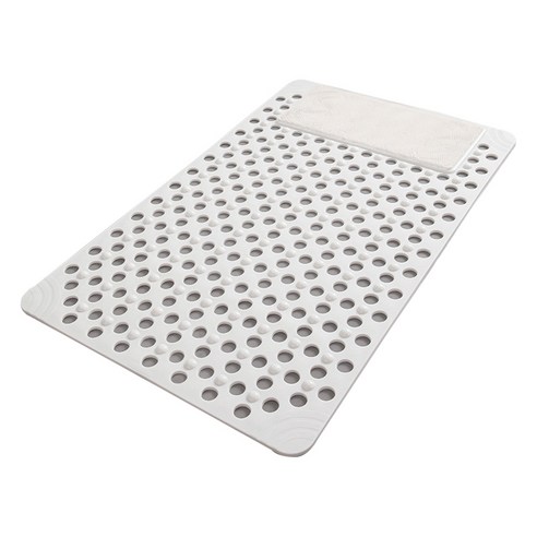 몬드스팟 욕실 미끄럼방지 사각 발세척 실리콘 매트 욕조 샤워 매트 RB20790, 화이트, 1개