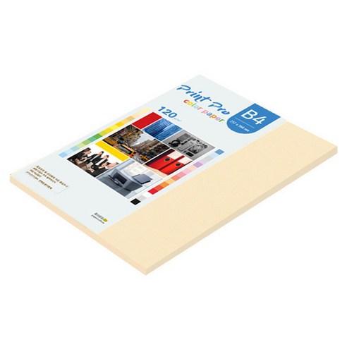 종이문화 프린트 프로 칼라복사지 No 02 아이보리 120g, B4, 55개