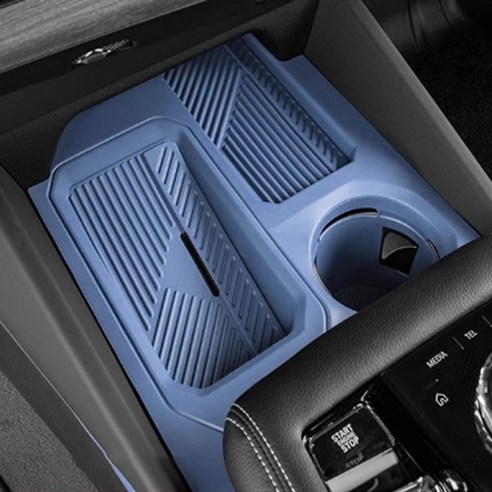 카에버 컵홀더 충전 하이그로시 먼지방지 패드 커버, 요트 블루, BMW 5시리즈 g60 2024년~