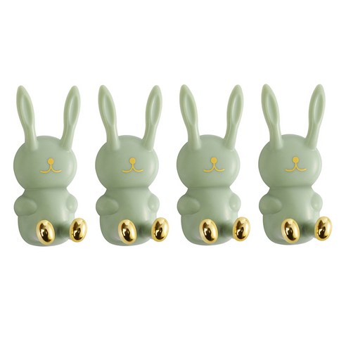 모나코올리브 래빗 다용도 홀더 칫솔걸이, 민트, 4개