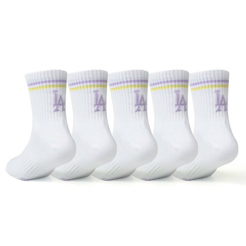 MLB 아동용 컬러E 중목 양말 5족